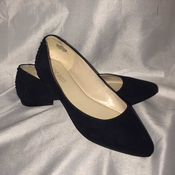 nine west blue flats